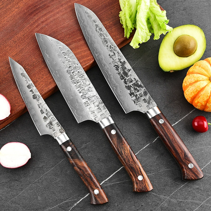 Шеф-нож японский из дамасской стали, кованый кухонный нож, коммерческий шеф-нож, универсальный нож для приготовления и разделки рыбы