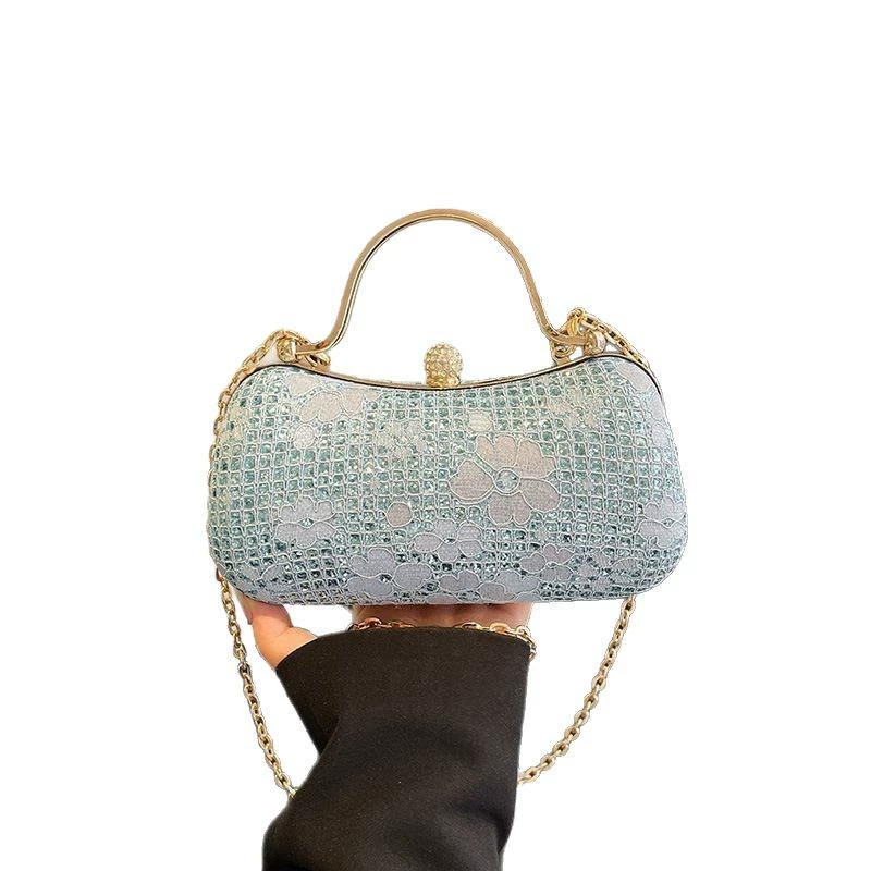 Small Handheld Clutch Bag, capacious city-style with chain handle, multi-color options