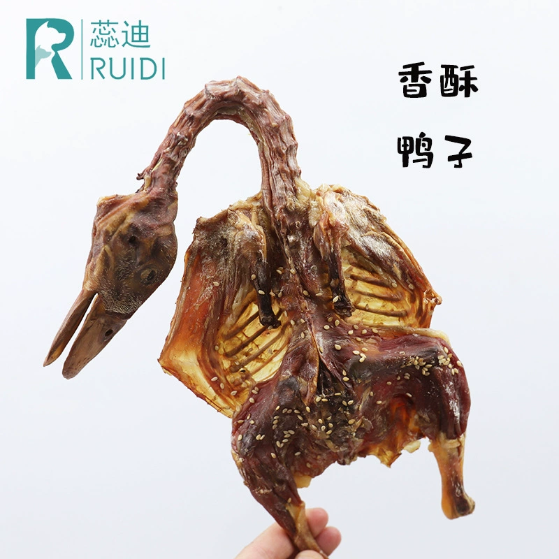Закуски для домашних животных Ruidi, высушенная на воздухе целая утка, сушеное мясо, сушеная кость для чистки зубов, в индивидуальной упаковке, 1 упаковка