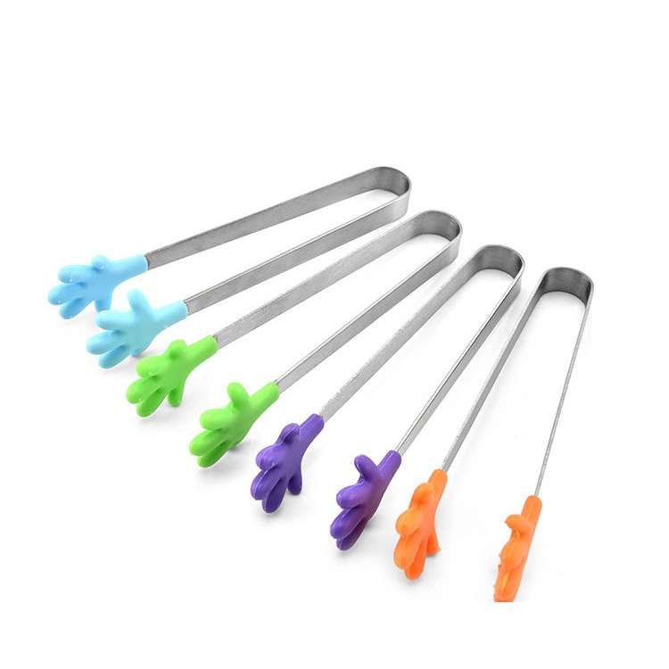 Creative silicone kitchen tongs