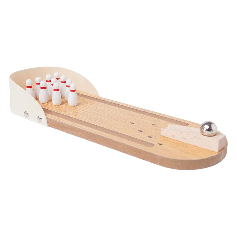 Mini bolos de interior para niños bebé jardín de infantes hogar bola de madera juego interactivo entre padres e hijos juguete de pelota
