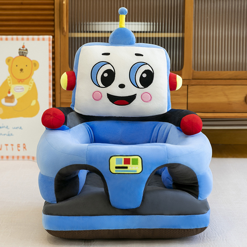 Nuevo asiento para bebés anti-caída creativo robot de dibujos animados para aumentar el sofá de bebé 4 a diciembre asiento de estudio
