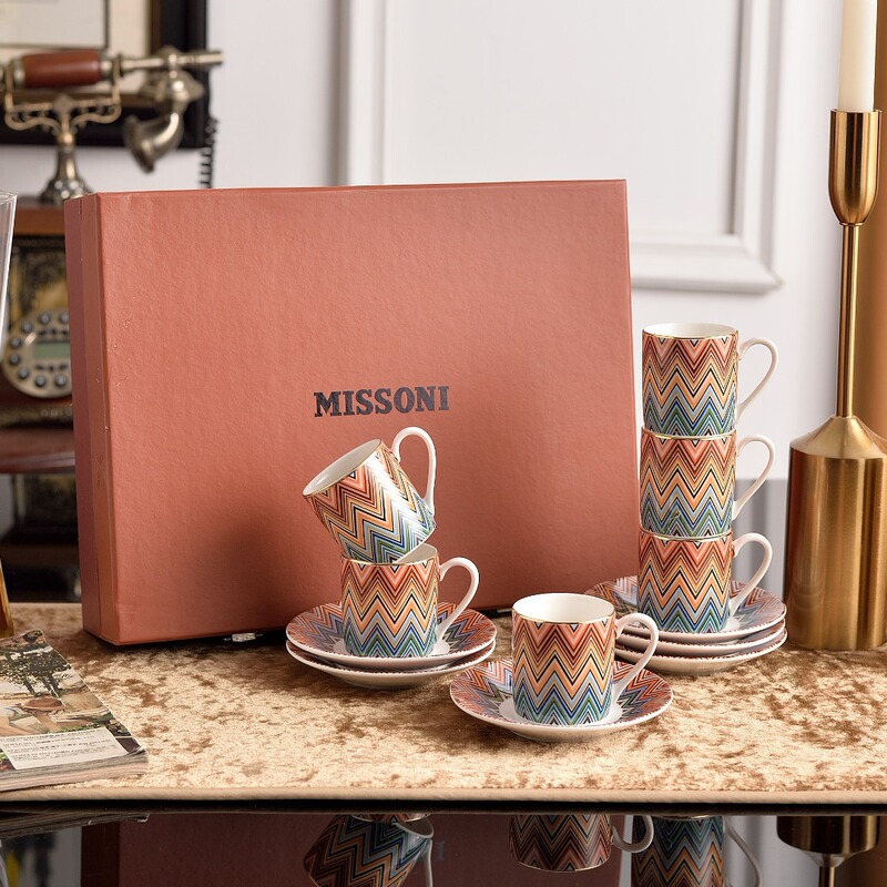 Missoni MISSIONI Niche Coffee Cup Espresso Cup Small Tea Cup Mug Dinner Plate Rice Bowl suit