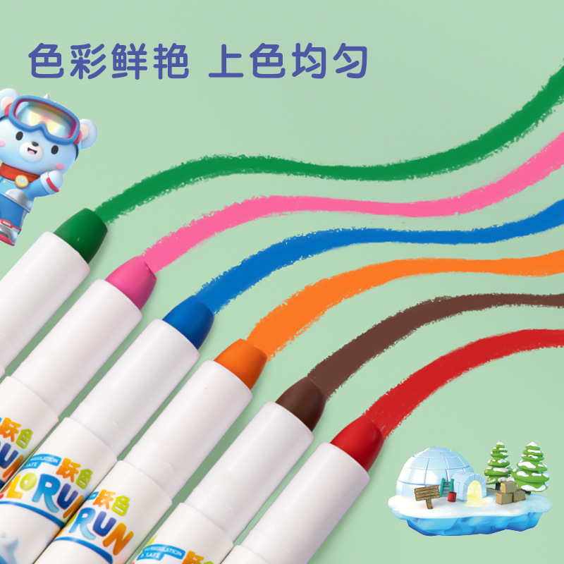 Crayones Giratorios de Pastel al Óleo Lavables de Secado Rápido para Pintura Infantil