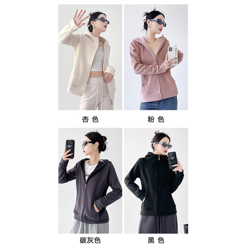 2025秋季新款女装加厚卫衣外套女韩系宽松休闲开衫长袖上衣A6893|undefined