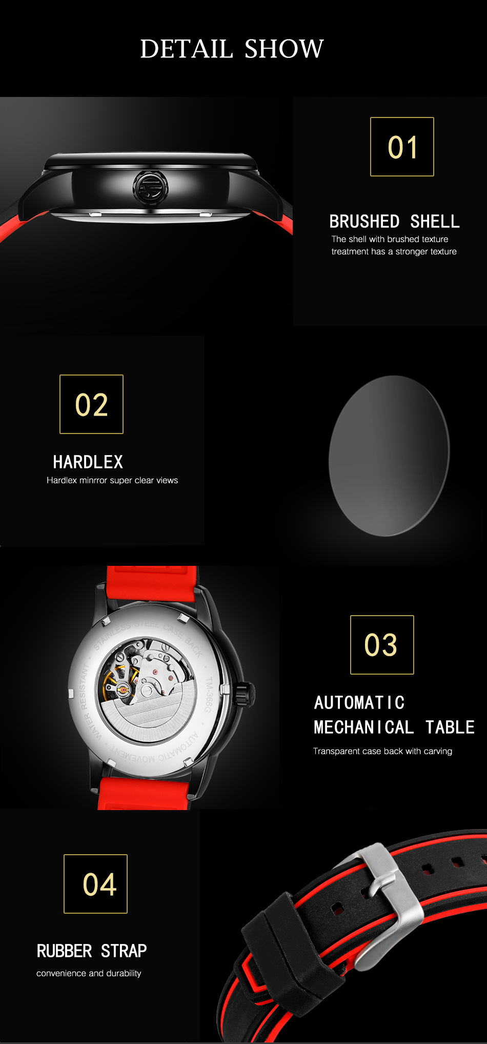 Automatic Mechanical Watch For Men And Women Round Design_voghion.com