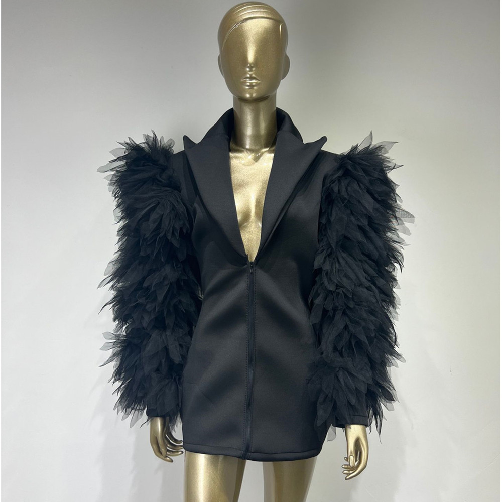 In stock cross-border European and American sexy fashion suit skirt party dress performance Party stage host clothing