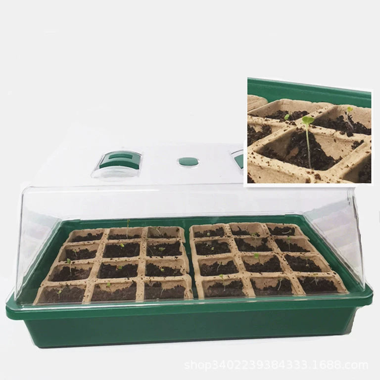 Мягкая коробка для разведения Коробка для рассады Пластина для скашивания Костюм для рассады Цветы с крышкой Тропические растения Садоводство Сохранение тепла Мокрая теплая комната