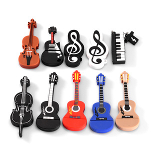 Musical Instrument USB Flash Drive Cute Cartoon USB Flash Drive Guitar Violin USB Flash Drive Souvenir 64Gb Gift Creative Gift Note