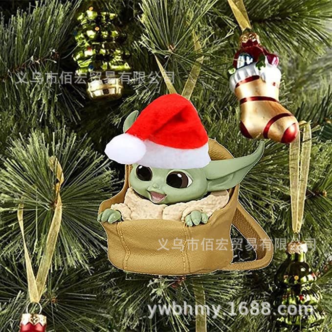 Nuevo producto transfronterizo Decoración de Navidad Baby Y-oda Baby Yoda Decoraciones de Navidad