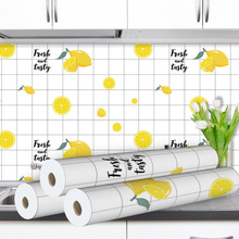 自粘墙纸防水耐高温灶台用黑白格厨房防油贴纸台面厨柜子防潮熙唐