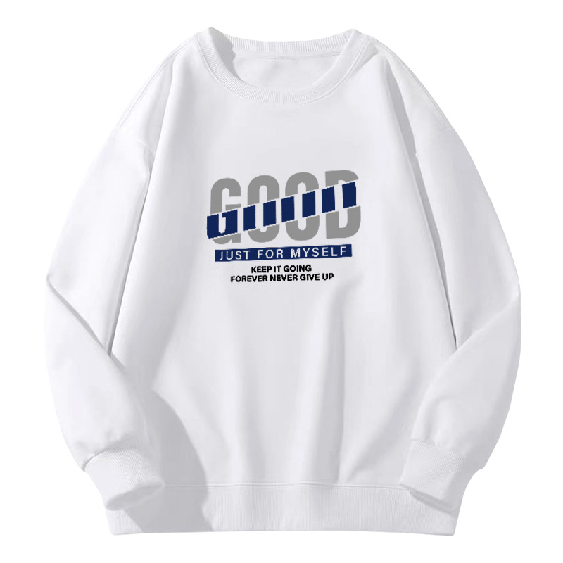 América pesada suéter hombre retro veludo grueso abrigo de cuello redondo invierno incha letra de la marca de moda blusa suelta