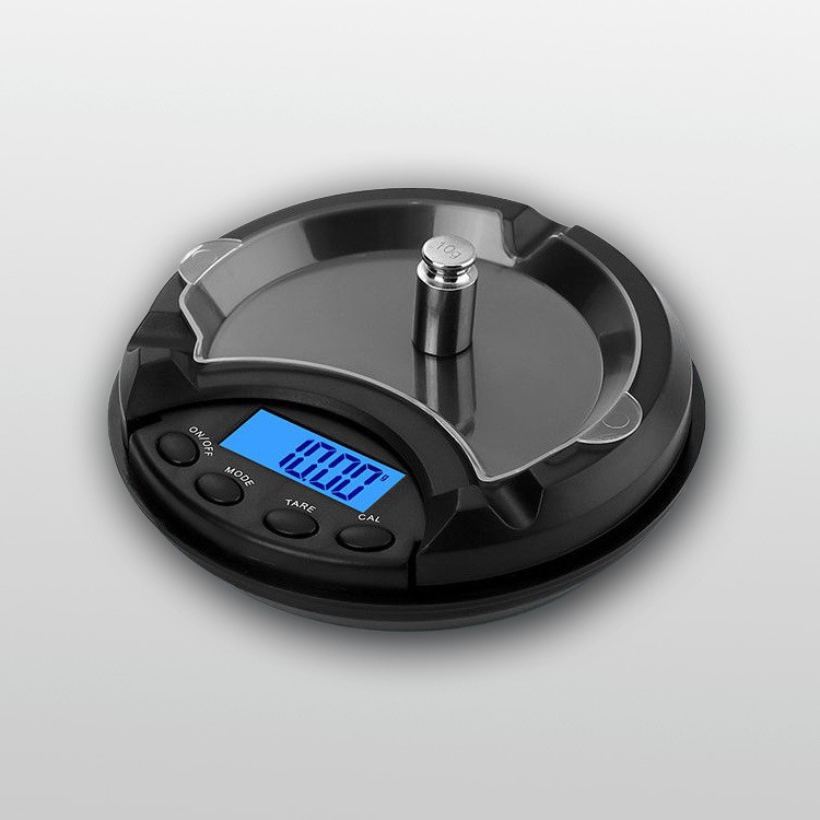 创意烟灰缸电子秤0.01g珠宝秤小型克重烘焙称迷你跨境口袋秤厂家