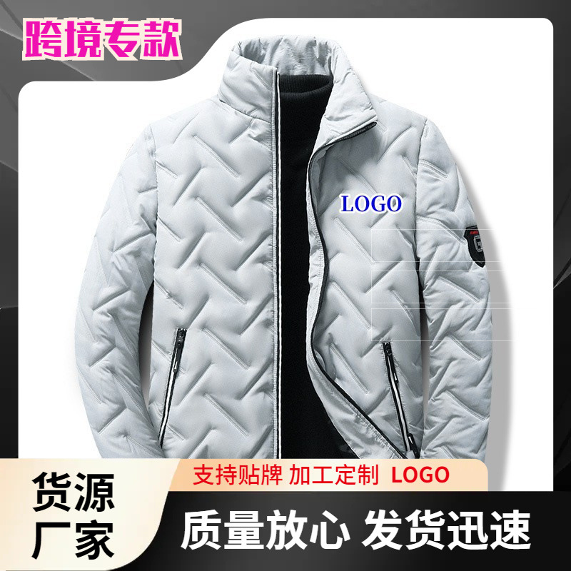 Abrigo de algodón acolchado abrigo de hombre Otoño e Invierno 2023 nuevo collar de pie chaqueta acolchada de algodón estilo coreano moda engrosada uniforme de béisbol acolchado al por mayor