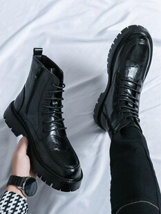 O 17309 British Retro Big Head Work Boots Ӣ���͹��R��ѥ