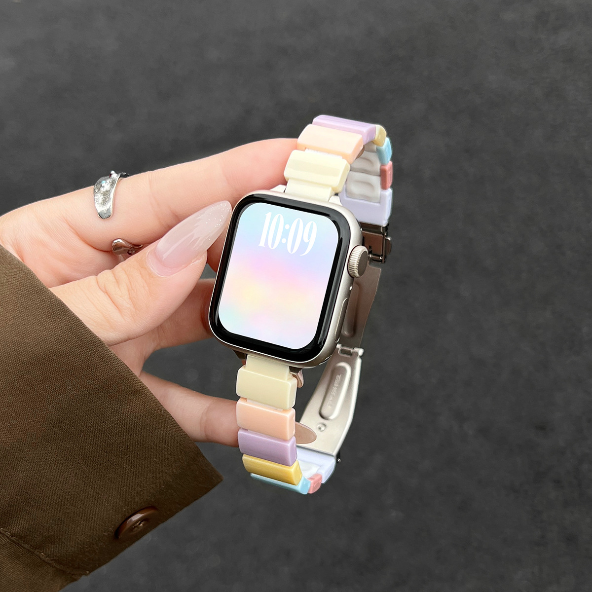 Correa de Silicona para Reloj Inteligente S11 S9/8 de PC, Galvanizado, para iWatch