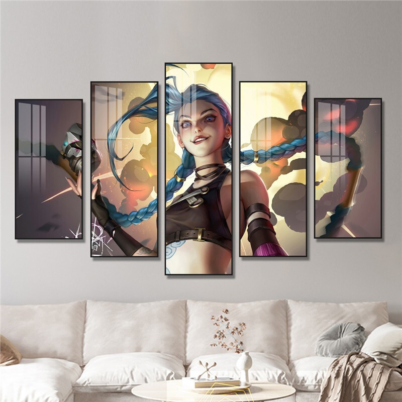 League of Legends Hanging Painting Lol E-Sports Background Wall Decoration Painting Living Room Bedroom Anime Poster Hotel Mural