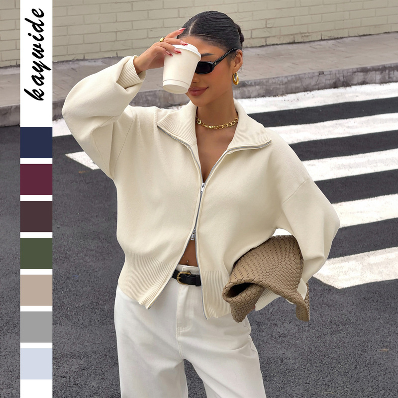 Di Yun Cross-Border European and American Elegant Versatile Long-Sleeve Knitted Coat Sweater Women's Fashion 2026 Autumn/Winter Amazon Independent Store Di Yun Cross-Border European and American Elegant Versatile Long-Sleeve Knitted Coat Sweater Women's Fashion 2026 Autumn/Winter Amazon Independent Store