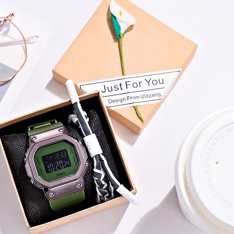 Electroplated small squares dark green