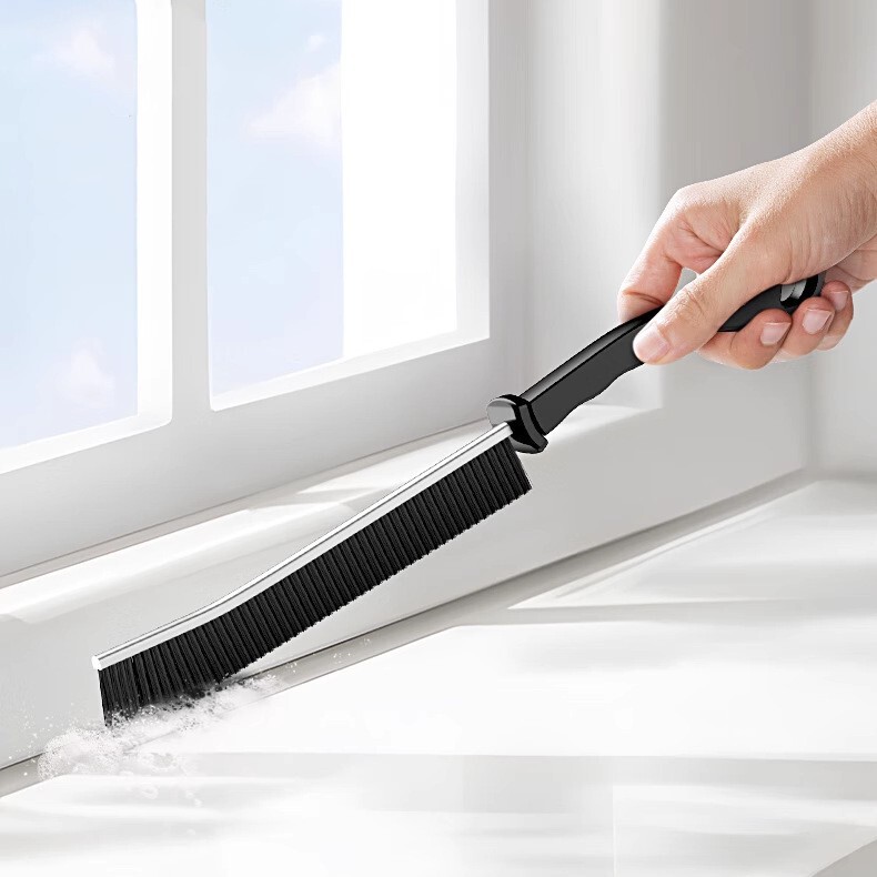 Bathroom Crevice Brush, Bathroom Kitchen Tile Corner Cleaning Brush, Multi-Functional Window Gap Groove Dust Brush, Wall-Mounted Bathroom Crevice Brush, Bathroom Kitchen Tile Corner Cleaning Brush, Multi-Functional Window Gap Groove Dust Brush, Wall-Mounted