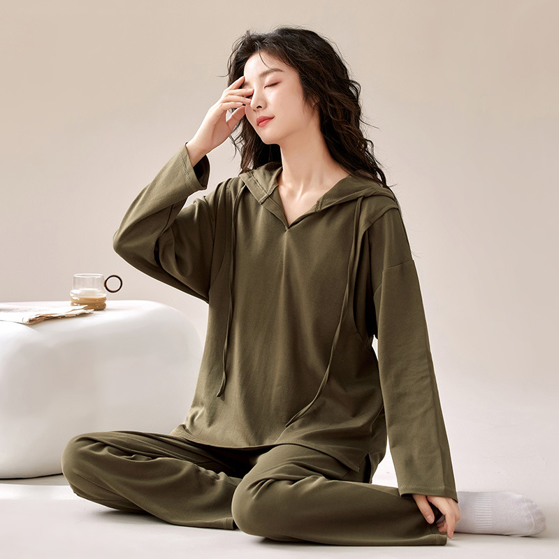 春秋新款女士5a抗菌月子服哺乳衣长袖夏季棉可外穿大码居家服套装
