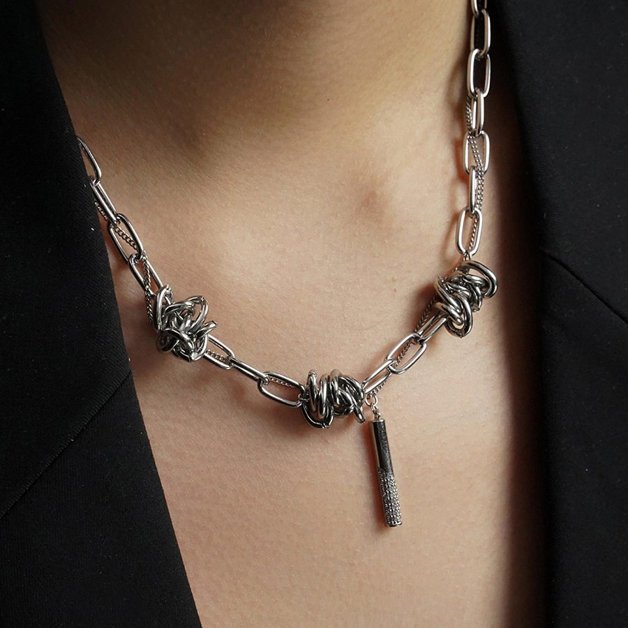 Fashion Heart Shape Titanium Steel Plating Necklace 1 Piece