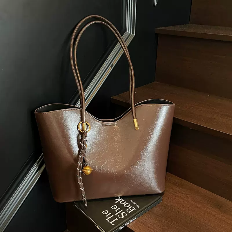 外贸2025女士大容量托特包慵懒风腋下单肩包简约百搭通勤包bags