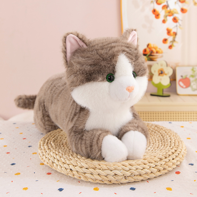 かわいい模擬三毛猫人形模擬子猫人形枕女の子のための縫いぐるみ人形ぬいぐるみ卸売|undefined