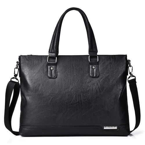 Factory Wholesale New Men's Bag Business Document Shoulder Bag Large Capacity Laptop Bag A4 Document Gift Conference Bag