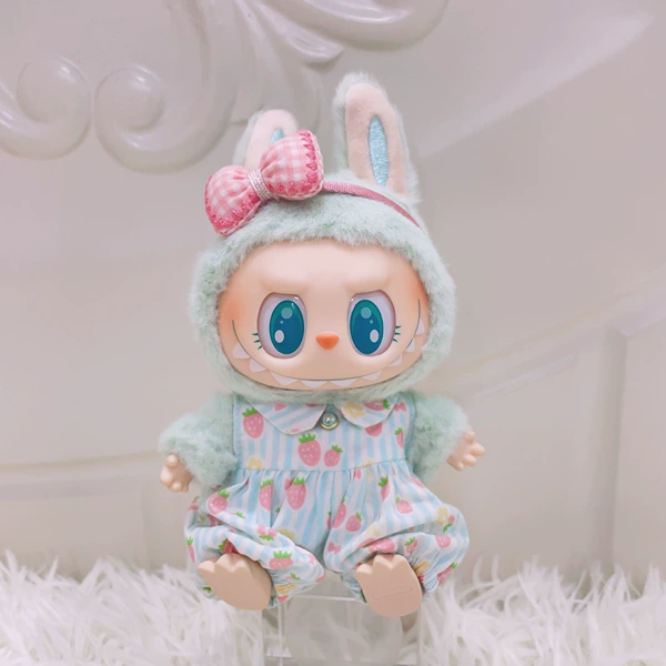 Strawberry, overall, trousers, headband with bow
