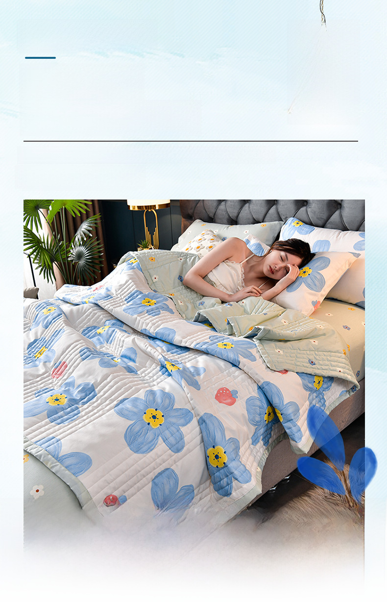 Postage Delivery Gift Bag] Small Fresh Water Washing Summer Cool Quilt Air Conditioned by Live Broadcast Explosions Supply of One Piece