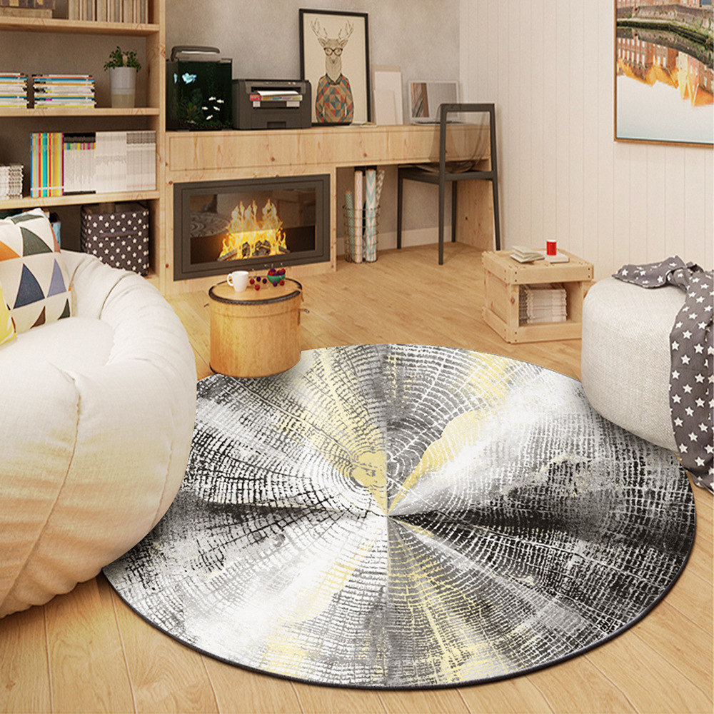 Tapete Redondo para Pie de Cama de Seda Artificial, Absorbente y Antideslizante para Sala de Estar image 26