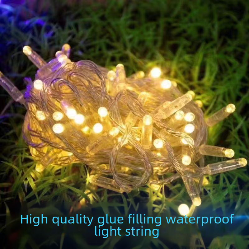 led太陽能燈串批發造型小燈串滿天星防水灌膠燈串聖誕節裝飾彩燈
