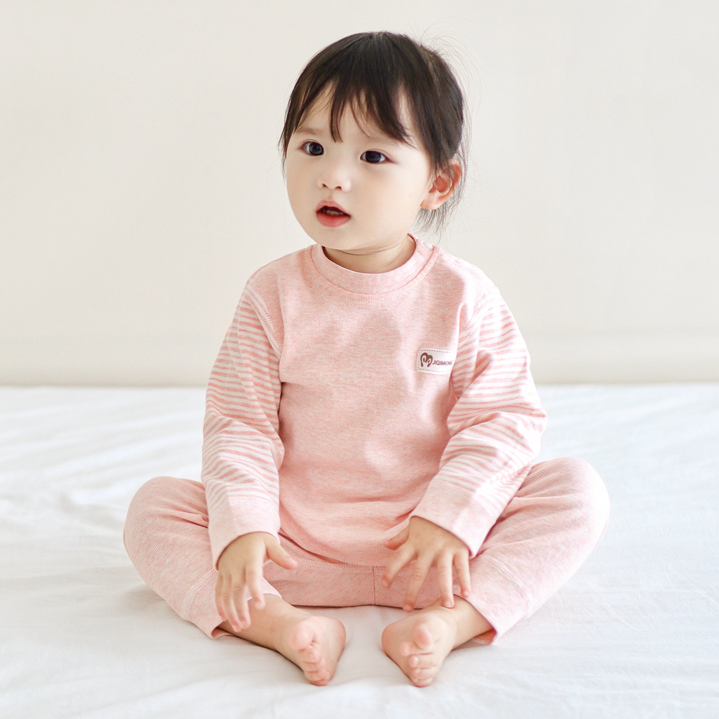 Primavera y otoño, pantalones de otoño para bebés, algodón para niños, niñas, pijamas divididos delgados, ropa interior para bebés