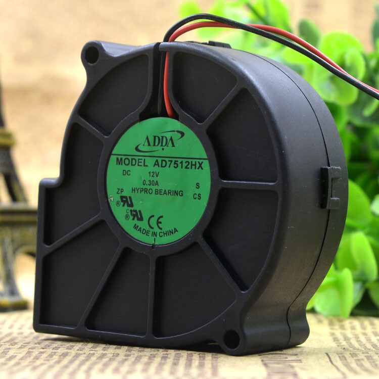ADDA AD7512HX 7530 12V 0.3A 7.5CM Turbofan Centrifugal Blower