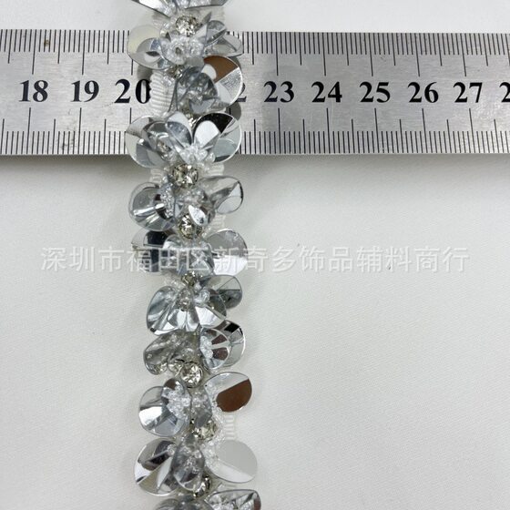 Factory new rhinestone three-dimensional flower sequins lace bar code hair clip clothing wedding accessories diy handmade materials