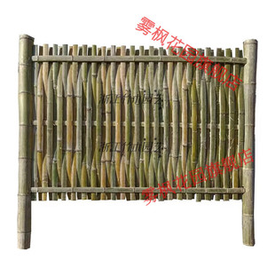 Lzjv Bamboo Fence Courtyard Gate Wall Municipal Guardrail Lawn Carbonized Japanese Garden Retractable Vegetable Garden Bamboo