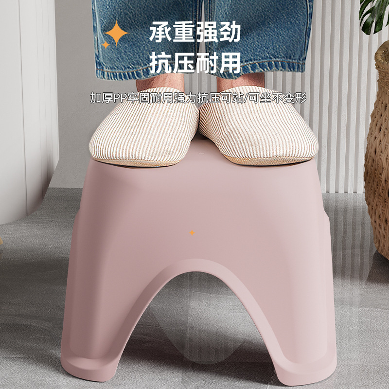家用小凳子塑料防滑小板凳矮凳可叠加凳子儿童凳加厚浴室防滑凳|undefined