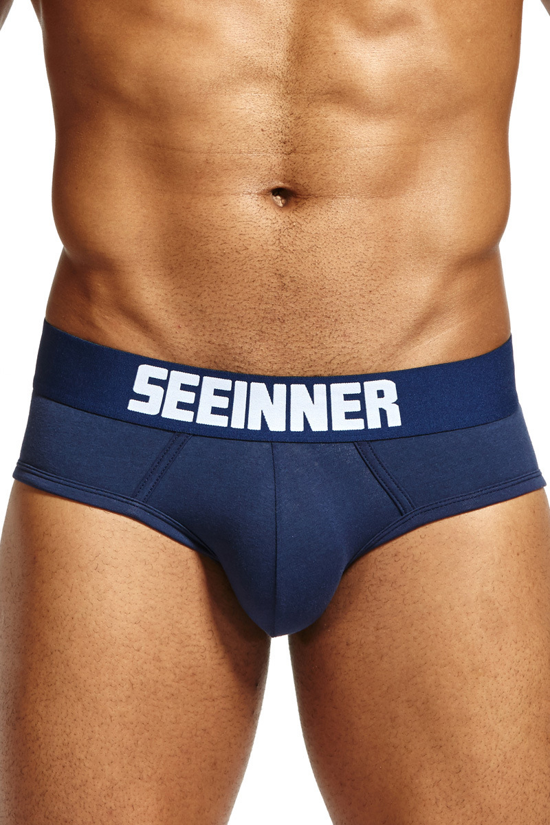 Men's Underwear SEEINNER Custom Processing & Manufacturing for Foreign Trade AliExpress Combed Cotton Slim Waist Lifting Solid Color Men's Triangle Pants