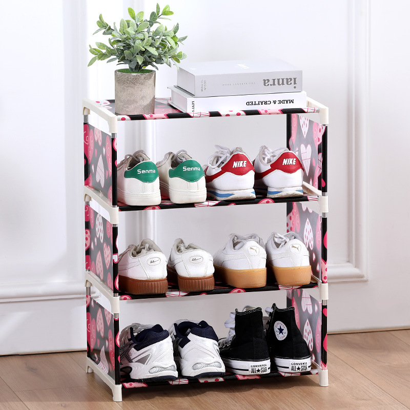 Zapato simple estante de acero inoxidable estante hogar estudiante dormitorio multi-capa de ahorro de espacio zapatos de almacenamiento rack zapato gabinete al por mayor