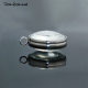 Curved Round Glass Box floating locket Cassette Cinnabar Relic Nectar Pendant