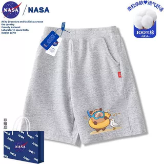 NASA儿童可爱卡皮巴拉纯棉休闲短裤百搭中大童2025夏季新款裤子