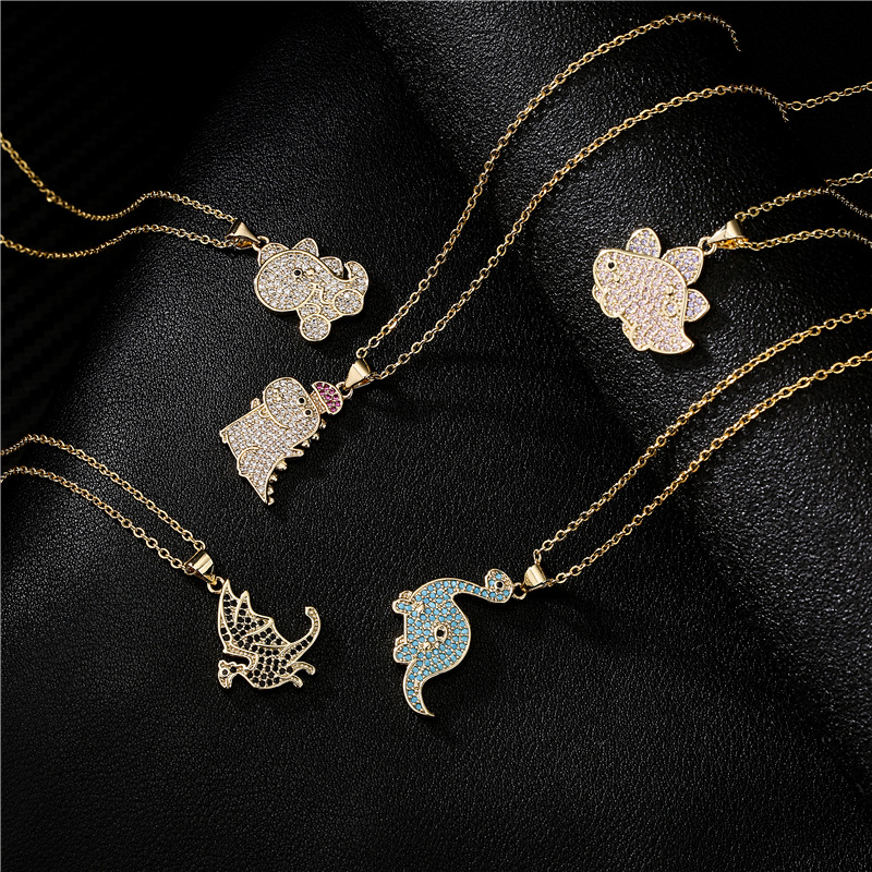 Aogu Cross-Border Supply Hot Sale in Europe and America Hip Hop Culture Dinosaur Series Pendant Real