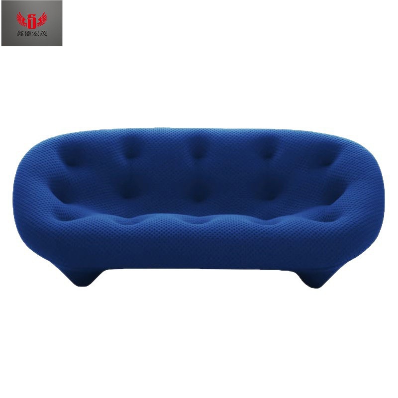 Sofá conchas de tela curva creativa negro plum red diseñador italiano minimalista free-to - write espacio moderno
