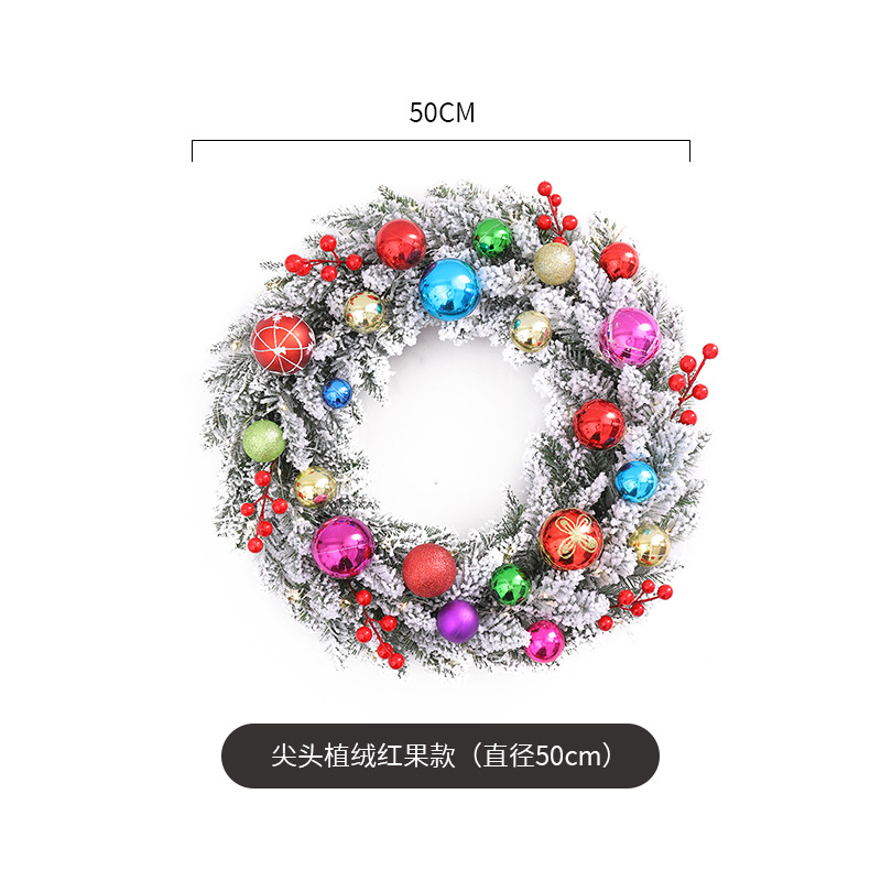 Amazon está dedicado a Navidad Garland ratán decoración simulación flocado Garland ventana puerta colgando centro comercial escena diseño