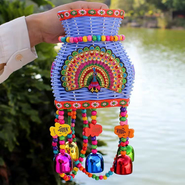 M & этнический стиль детская корзина вышитые вышитые колокольчики ручной работы фотографии танцевальный реквизит