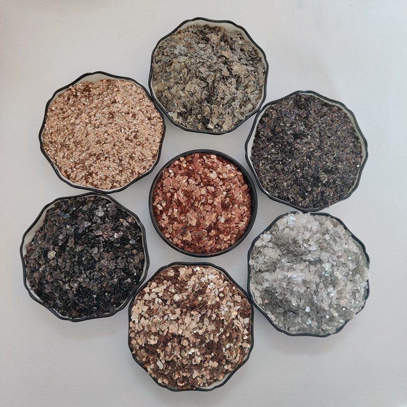供应多彩岩片真石漆内外墙涂料油漆用云母片花岗岩漆高纯度矿物