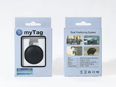 GPS Locator for Cars, Trucks, and Motorcycles, Anti-Theft - standard-round-black-c1-smart-positioning-chip-no-card-no-charging