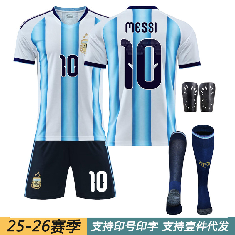 2025-26 Home No. 10 Messi Football Jersey 21 Di Maria Jersey National Team World Cup Argentina Jersey 2025-26 Home No. 10 Messi Football Jersey 21 Di Maria Jersey National Team World Cup Argentina Jersey