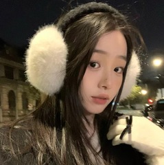財閥の千金の白いウサギの毛の耳に似せて、毛の耳をかぶせて、保温して、耳を保護します。